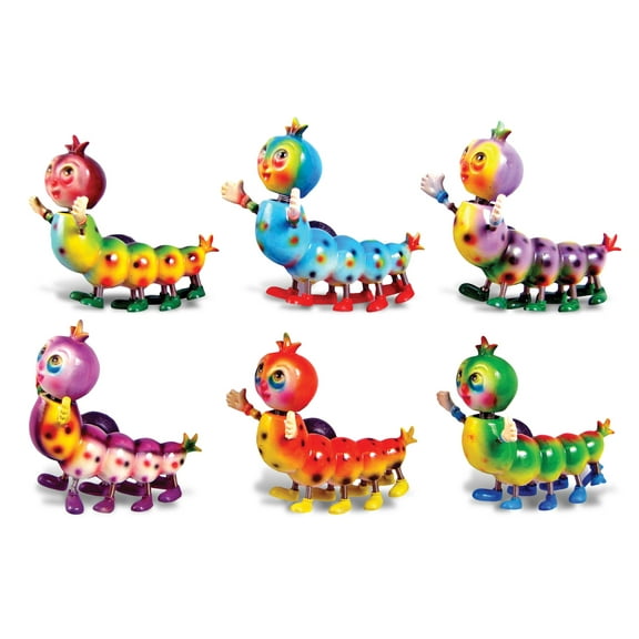 CoTa Global Caterpillar Refrigerator Bobble Magnets Set of 6 - Assorted Color Fun Cute Wild Life Animal Bobble Head Magnets For Kitchen Fridge, Home Decor, Cool Office and Decorative Novelty - 6 Pack
