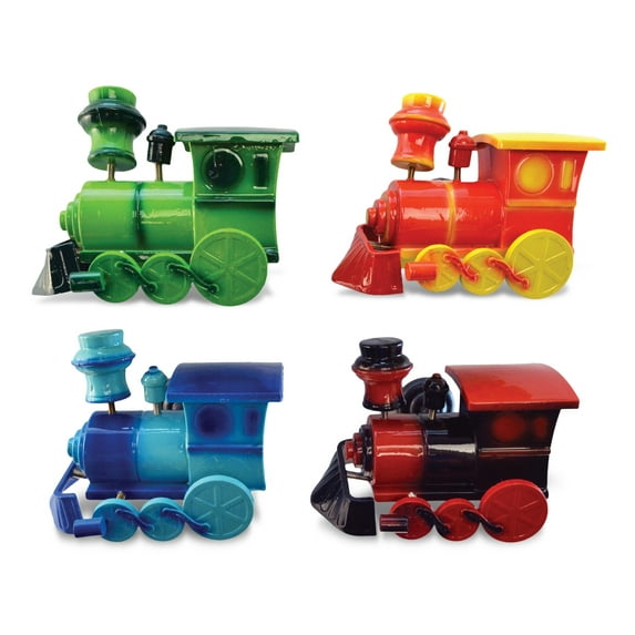 CoTa Global Cool Train Refrigerator Bobble Magnets Set of 4 - Assorted Color Fun Cute Locomotive Train Bobble Head Magnets For Kitchen Fridge, Home Decor, Cool Office & Decorative Novelty - 4 Pack