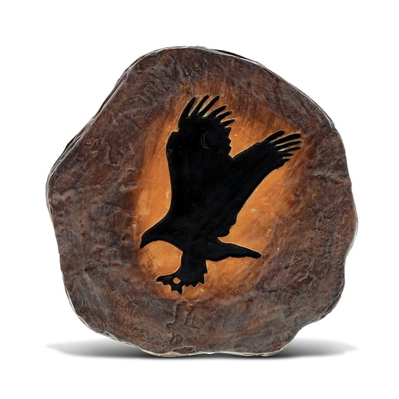 CoTa Global Elegant Intricate Eagle Figure The Wild Coaster Decor Collection Wildlife Safari Animal Theme Resin Handcrafted Hand-painted Art Faux Wood Figurine Home Accent Accessories 3.75 Inch