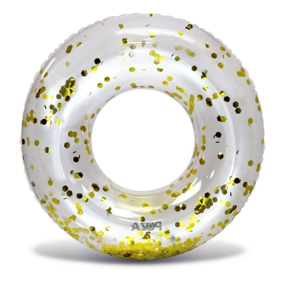 CoTa Global Inflatable Pearl White Pool Float Tube - Premium Confetti Pool Float, Inflatable Tube Ring Pool Float for Kids and Adults, Heavy Duty Pool Ring Party Float for Beach, Lake - 36 Inches