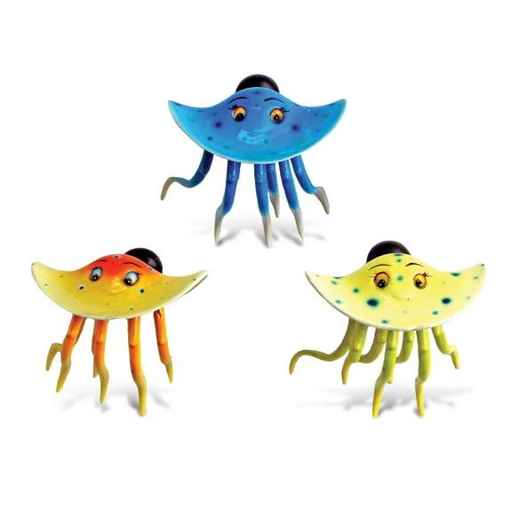 CoTa Global Jellyfish Refrigerator Bobble Magnets Set of 3 - Assorted Color Fun Cute Sea Life Animal Bobble Head Magnets For Kitchen Fridge, Lockers, Home Decor Cool Office Decorative Novelty - 3 Pack