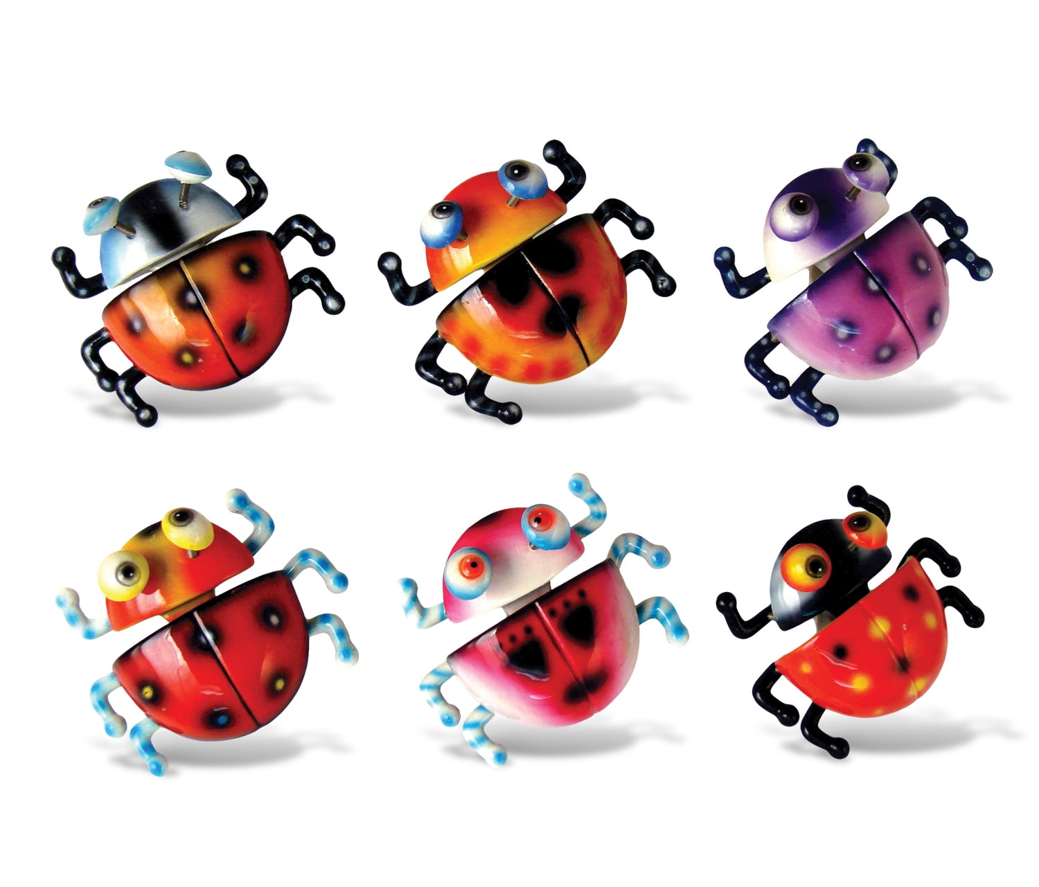 CoTa Global Lady Bug Refrigerator Bobble Magnets Set of 6 - Assorted Color  Fun Cute Ladybug Insect Bobble Head Magnets For Kitchen Fridge, Locker,  Home Decor, Cool Office Decorative Novelty - 6 Pack - Walmart.com, image size:1500x1281