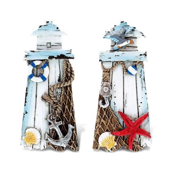 CoTa Global Lighthouse Refrigerator Nautical Beach Magnets Set of 2 - Assorted Resin Beach Design, Fun and Cute Ocean Magnets For Kitchen Fridge, Locker, Home Decor & Office Decor Novelty - 2 Pack