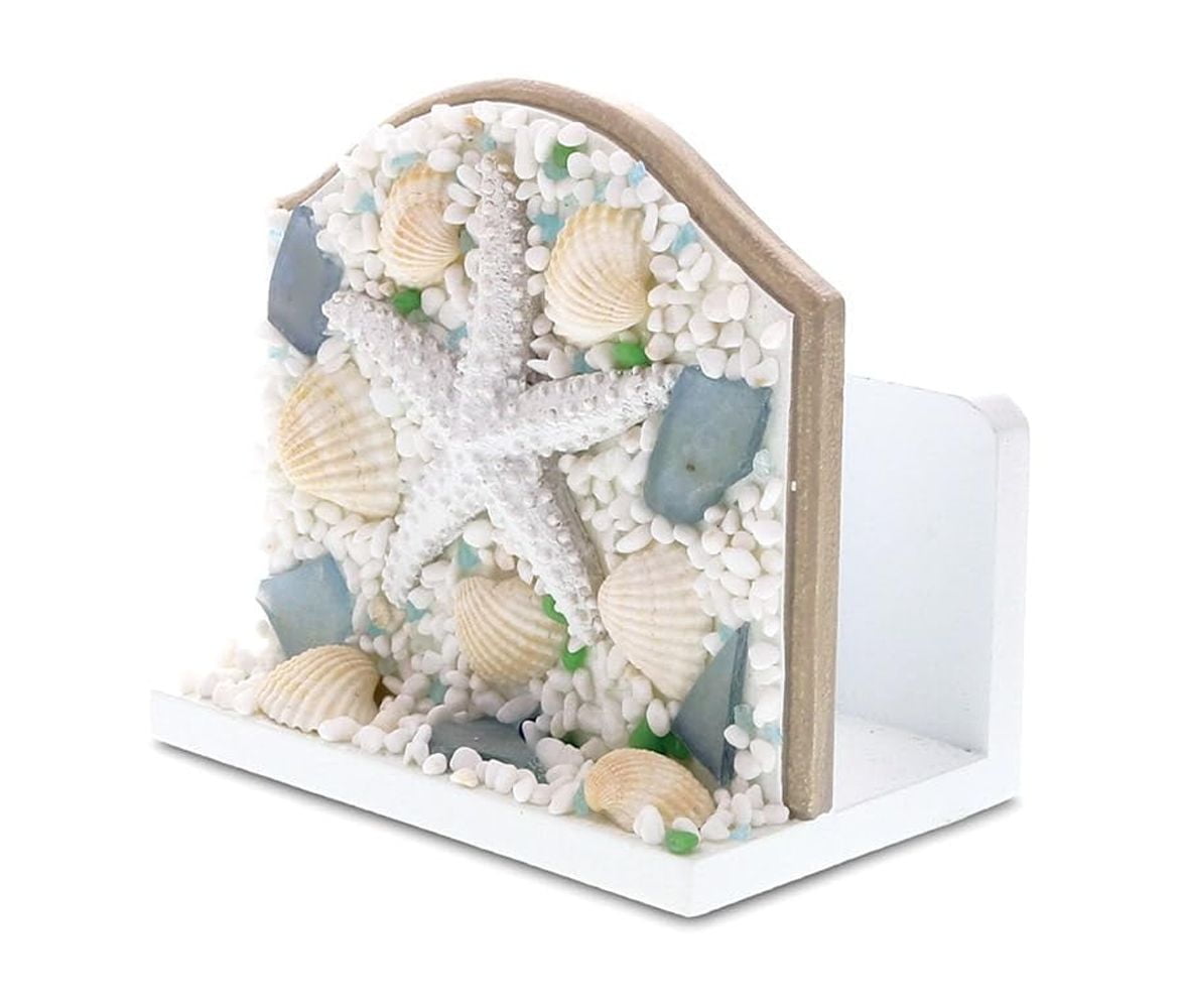 Cutlery Holder Decoupage With Handle Starfish