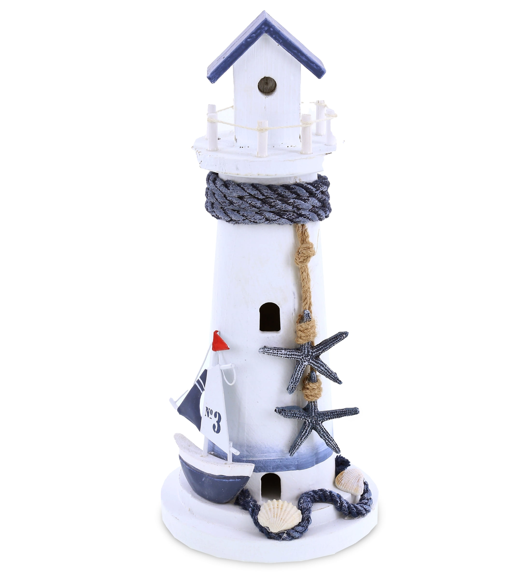 CoTa Global Ocean Blue Lighthouse Decor Handmade and Crafted Wooden