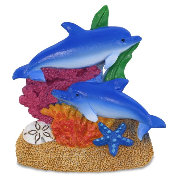 CoTa Global Sand Coral Dolphin Refrigerator Nautical Colorful Magnet - Ocean Animal Resin Beach Design, Fun and Cute Ocean Magnet For Kitchen Fridge, Locker, Home Decor and Office Decor Novelty