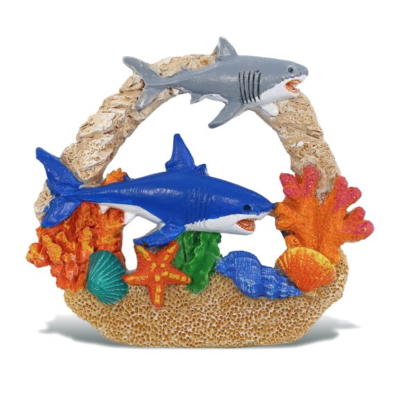CoTa Global Sand Reef Shark Refrigerator Nautical Colorful Magnet - Ocean Animal Resin Beach Design, Fun and Cute Ocean Magnet For Kitchen Fridge, Locker, Home Decor and Office Decor Novelty