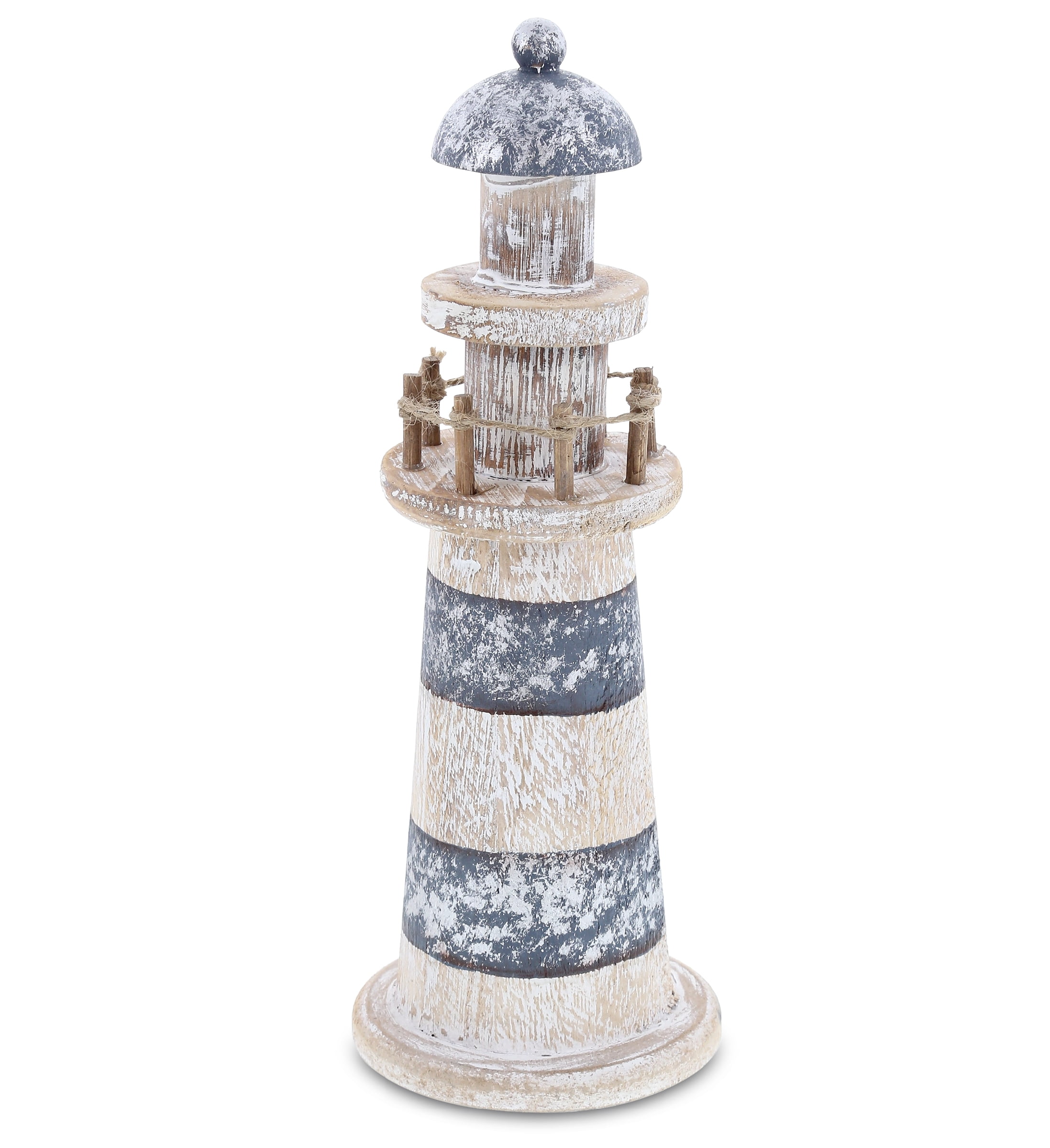 CoTa Global Silver Sea Lighthouse Handmade Distressed Wooden