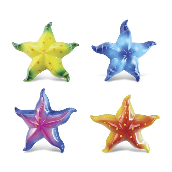 CoTa Global Starfish Refrigerator Bobble Magnets Set of 4 - Assorted Color Fun Cute Ocean Life Animal Bobble Magnets For Kitchen Fridge, Lockers Home Decor Cool Office & Decorative Novelty - 4 Pack