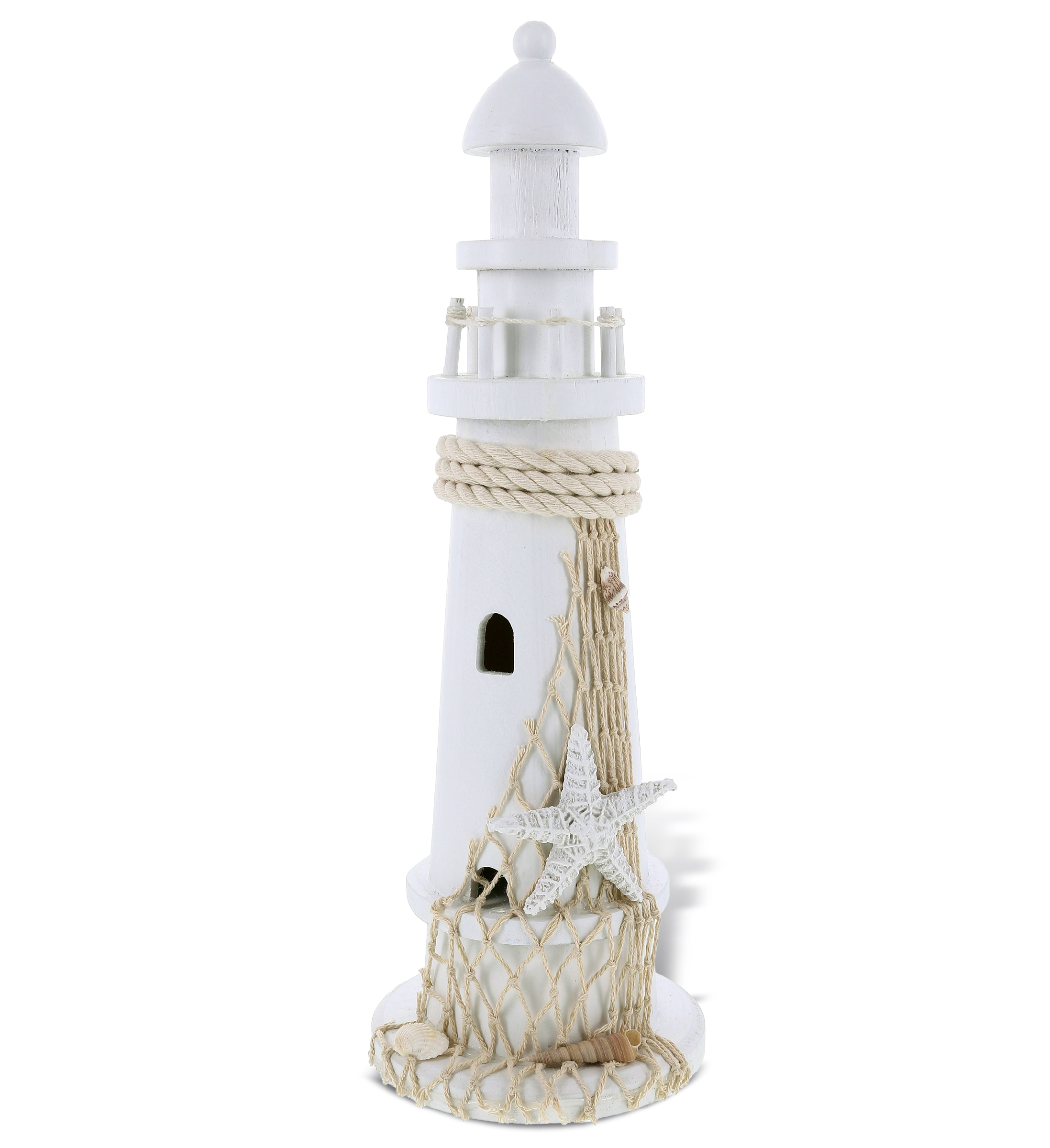 CoTa Global White Lighthouse Decor Handmade and Crafted Wooden
