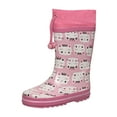 thumbnail image 1 of CoXist Kid's Waterproof Rain Boots with Easy Pull Handles for Boys & Girls in Pink Cat Size 7 (Toddler), 1 of 7