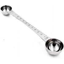 CoaGu Coffee Scoop 5ml & 15ml Long Handle 304 Stainless Steel Teaspoon & Tablespoon 1pc (1Tsp & 1Tbsp) with Tick Mark for Coffee or Baking