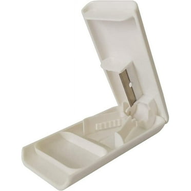 CoaGu Pill Cutter and Splitter with Dispenser, Cuts Pills, Vitamins, Tablets, Stainless Steel Blade, Travel Sized