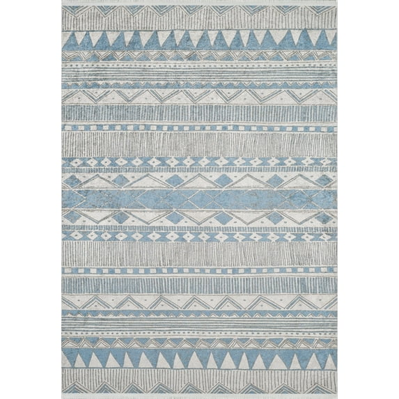 Coacalco Beige Modern Polyester Area Rugs for Living Room Washable Rugs Boho Moroccan Area Rug Soft Geometric Bohemian Carpet Distressed Indoor Rug for Bedroom Dining Room Office Nonslip Rug