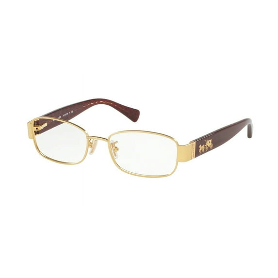 Coach 0HC5075 Optical Full Rim Rectangle Womens Eyeglasses - Size 51 (Satin Gold / Transparent)