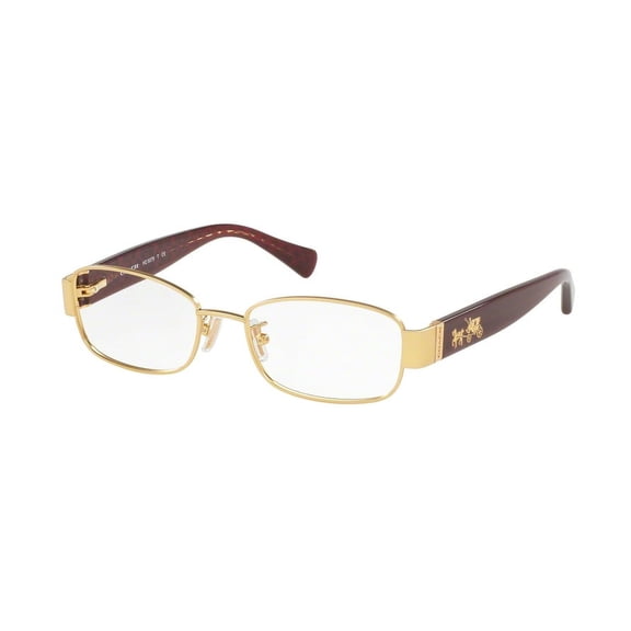 Coach 0HC5075 Optical Full Rim Rectangle Womens Eyeglasses - Size 51 (Satin Gold / Transparent)