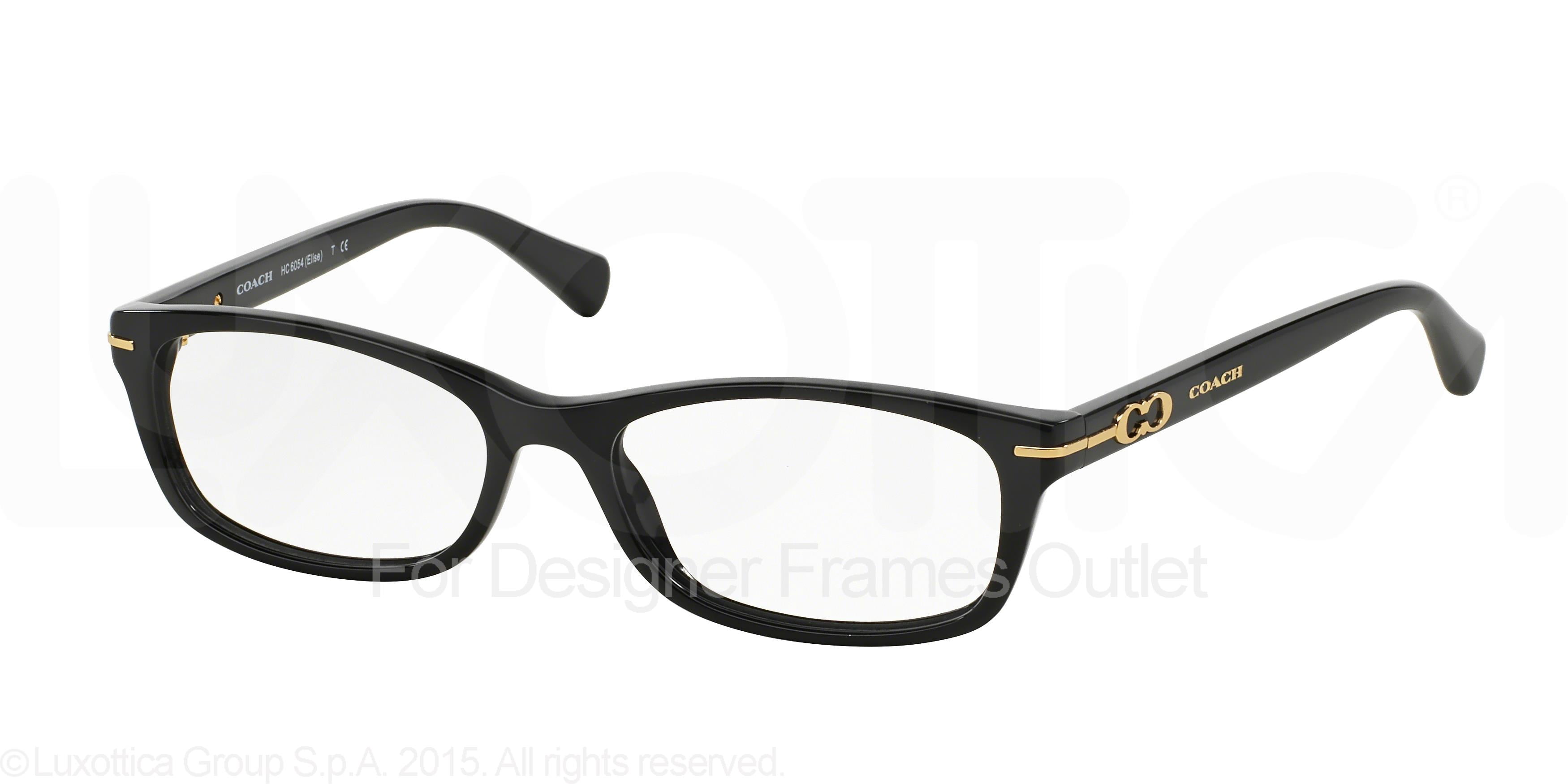 COACH Women\'s Black Rectangle Optical Glasses HC6242U main image 4