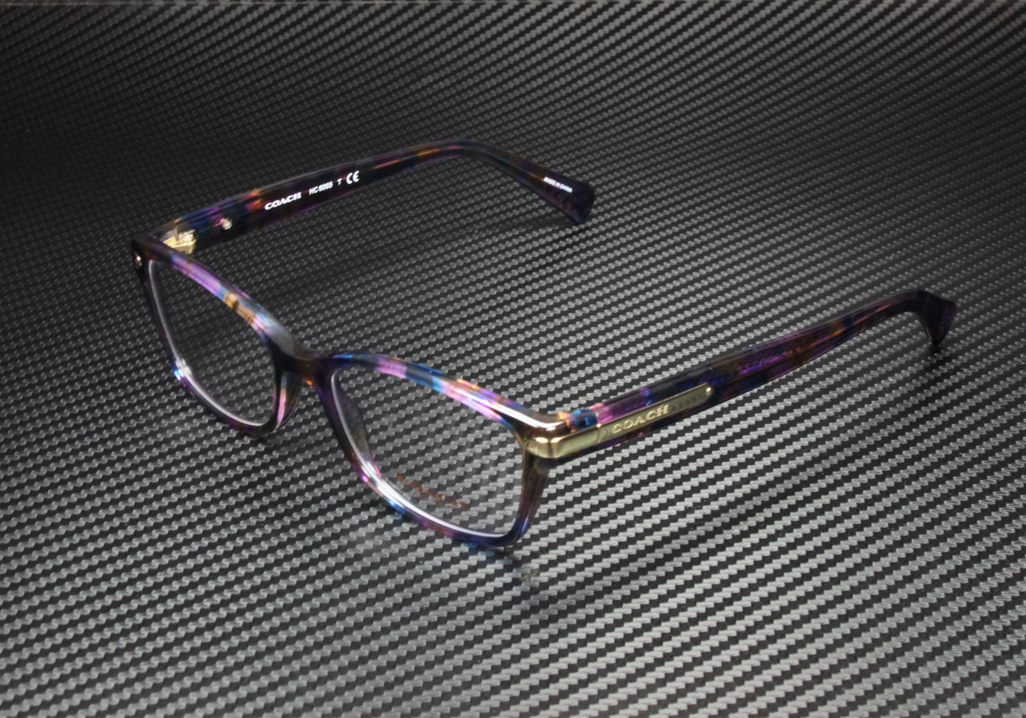 Coach Eyeglasses HC6065 5288 49-17 135mm Confetti‎ PURPLE FRAMES ONLY Full Rim Eyeglasses Coach HC6065 | Free Shipping | Glasses.com® main image 2