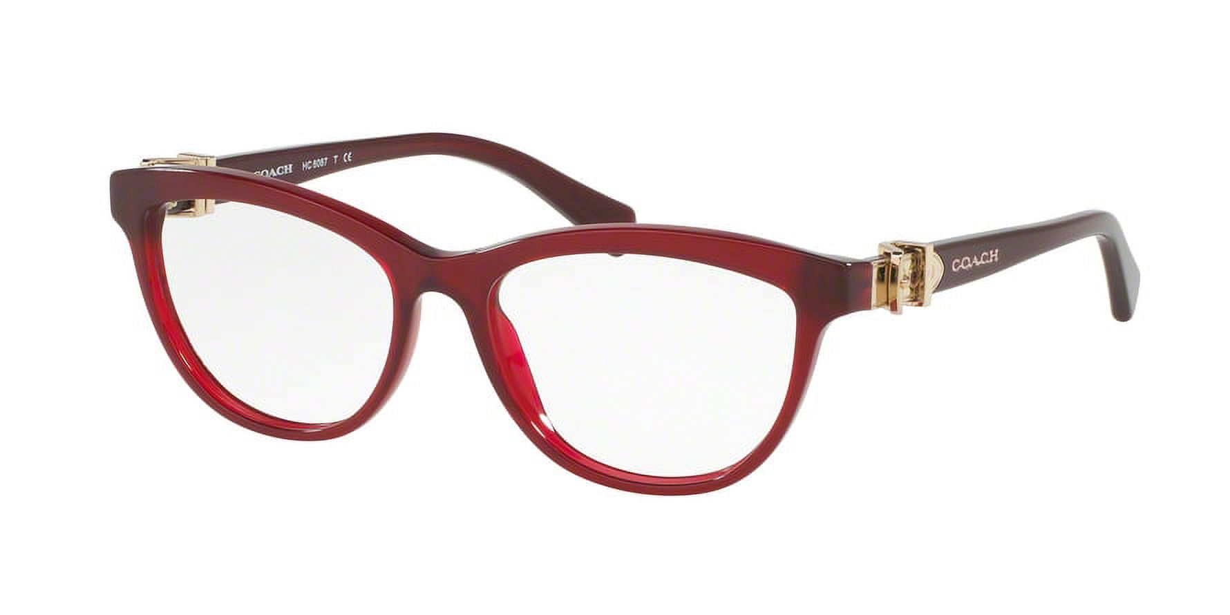 Coach 0HC6087 Optical Full Rim Cat Eye Womens Eyeglasses - Size 53 (Burgundy / Transparent) - image 1 of 3