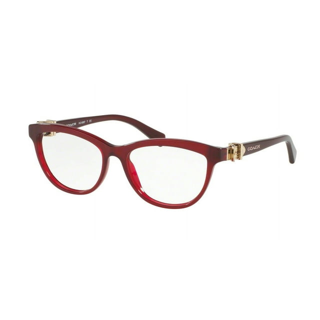 Coach 0HC6087 Optical Full Rim Cat Eye Womens Eyeglasses - Size 53 (Burgundy / Transparent)