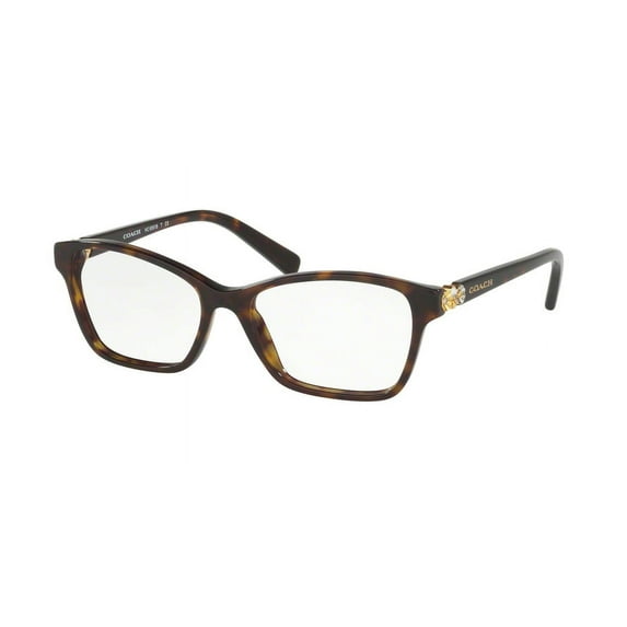 Coach 0HC6091B Optical Full Rim Square Womens Eyeglasses - Size 53 (Dark Tortoise / Transparent)