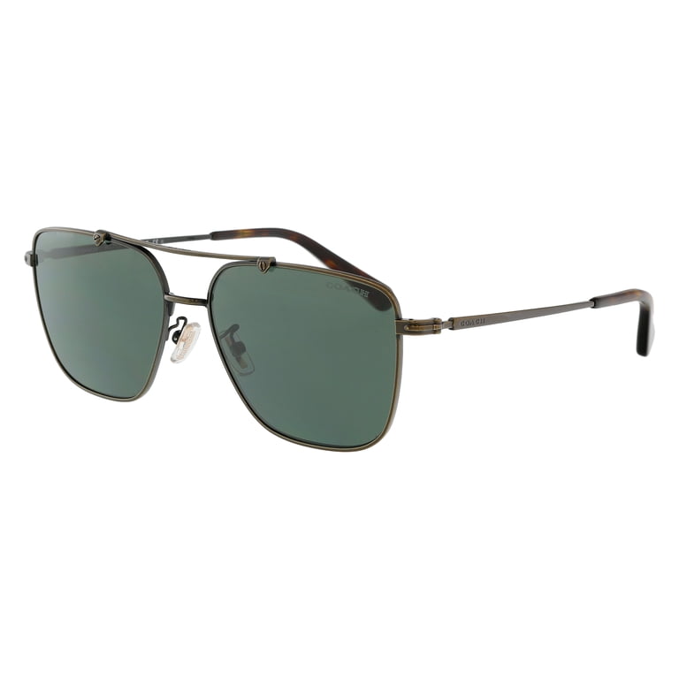 Coach Men's Everyday Aviator Sunglasses, 57mm, Antique Gold Frame