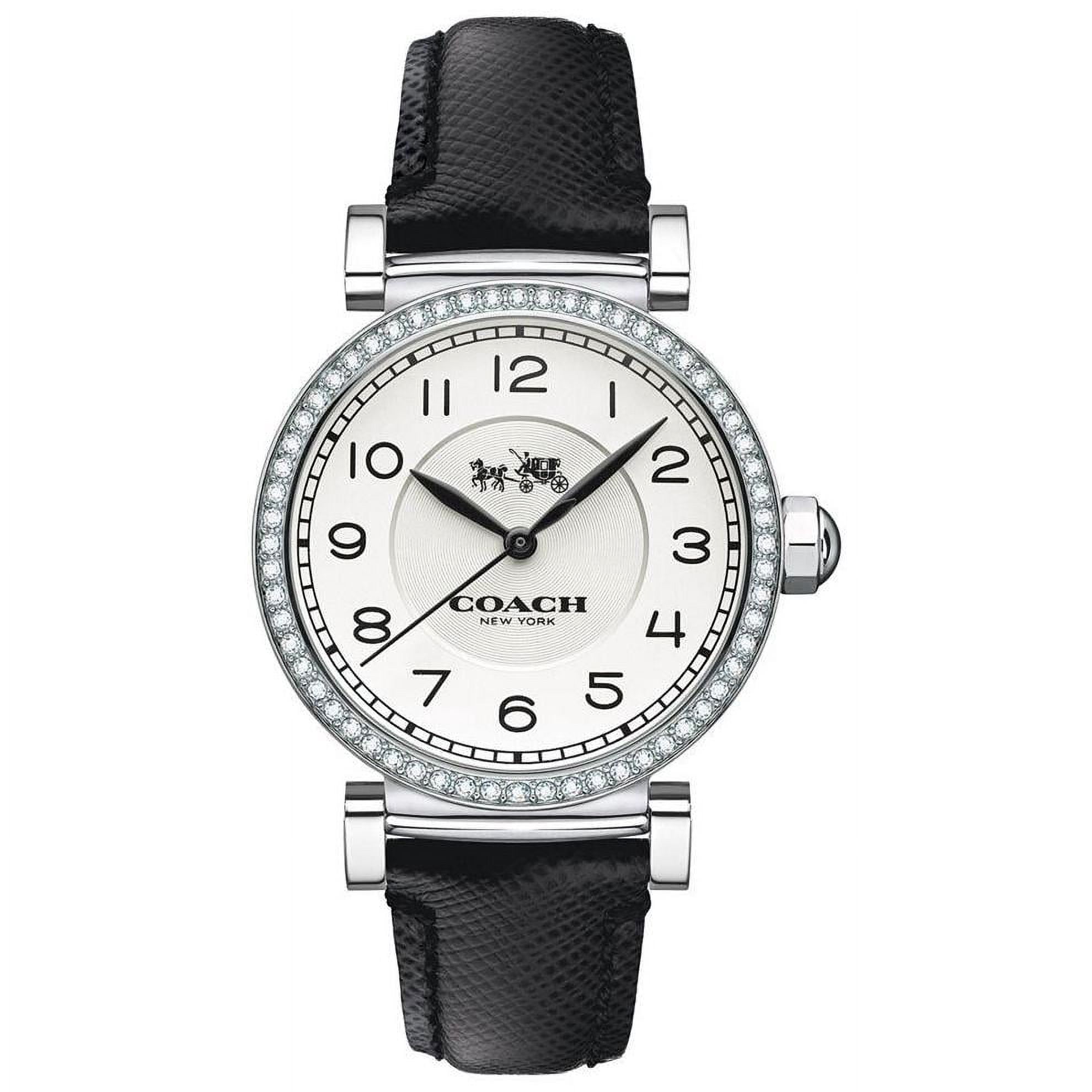 COACH Women’s Silver “Maddy” Watch with Crystal Bezel Coach Maddy Quartz Watch, Black Case Crystal | Mercari main image 4