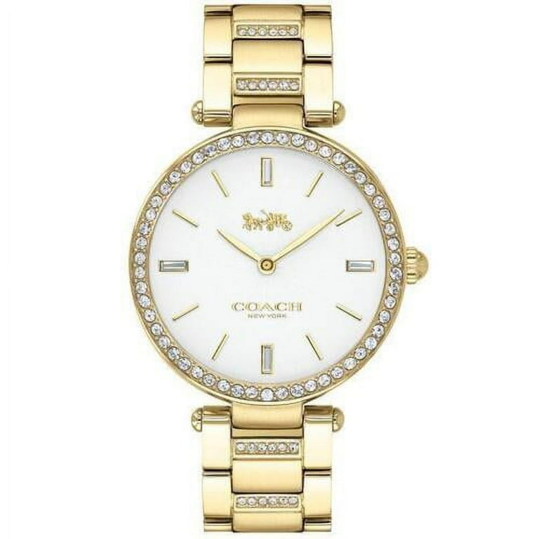 アウトレットCOACH Coach Cary 14503833 Crystal Accent Mother-of-Pearl Dial Two-Tone