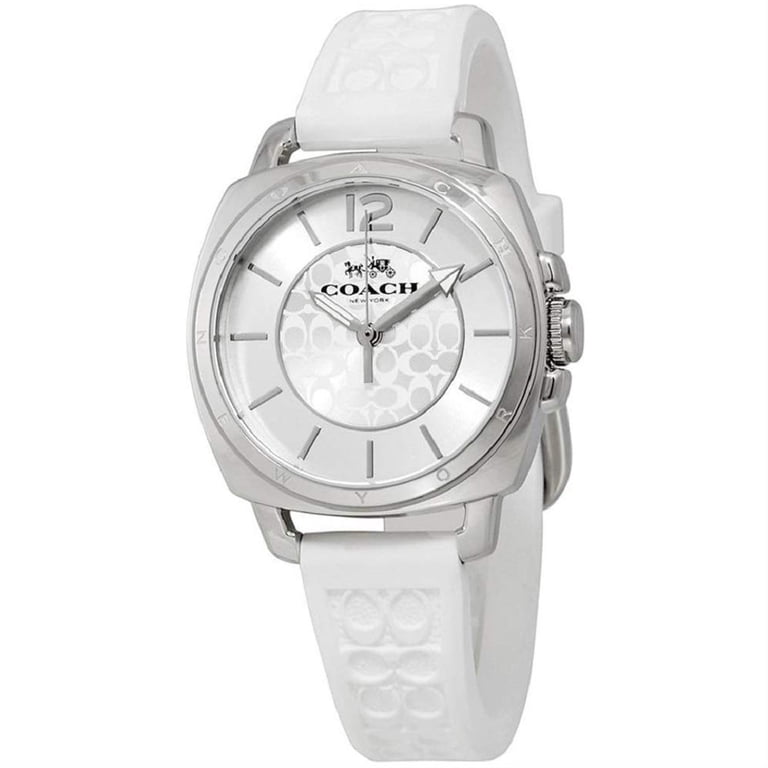 Coach White and Silver Watch Silicone Watch Band Coach Women main image 3