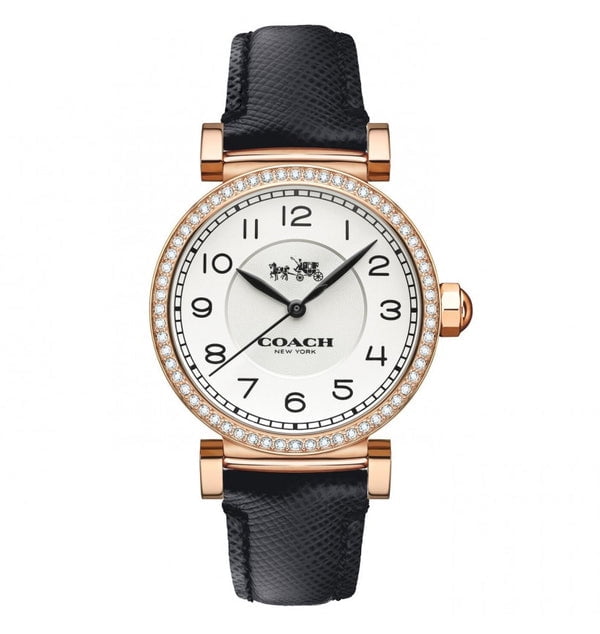 Coach watch shop leather strap