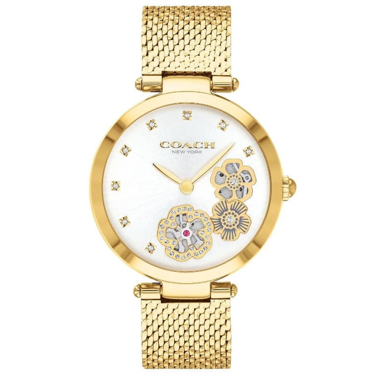 Coach 14503568 Park White Floral Design Dial Gold Tone  display picture 1