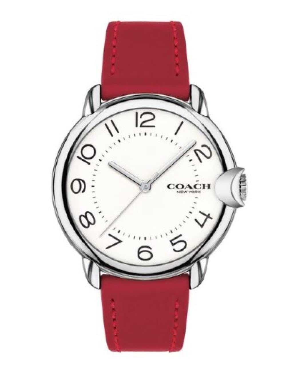 Coach 14503724 Arden White Dial Red Leather Strap Women display picture 1