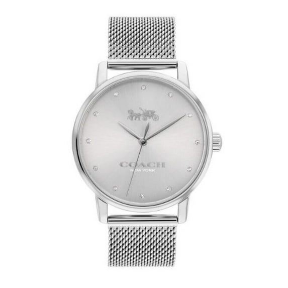 Coach 14503741 Grand Silver Glitz Dial Mesh Band Women's 36mm Watch