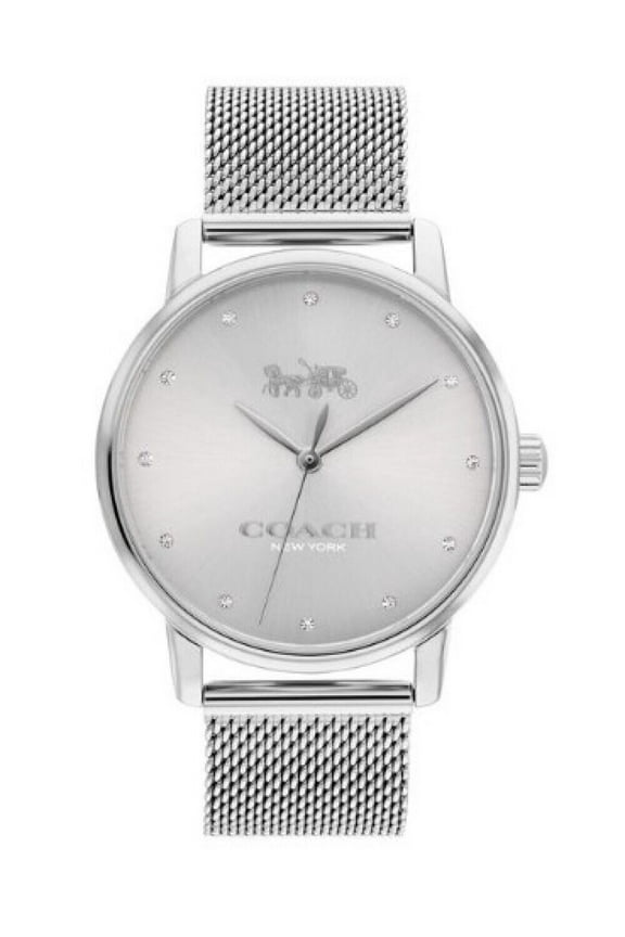 14503741 Grand Silver Glitz Dial Mesh Band Women's 36mm Watch