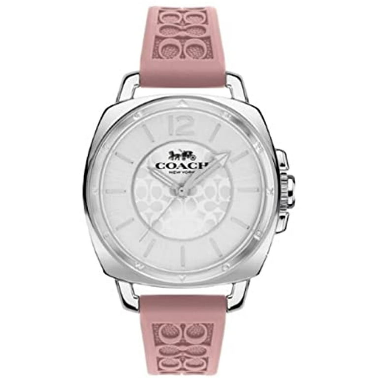 Coach boyfriend watch silver cheap