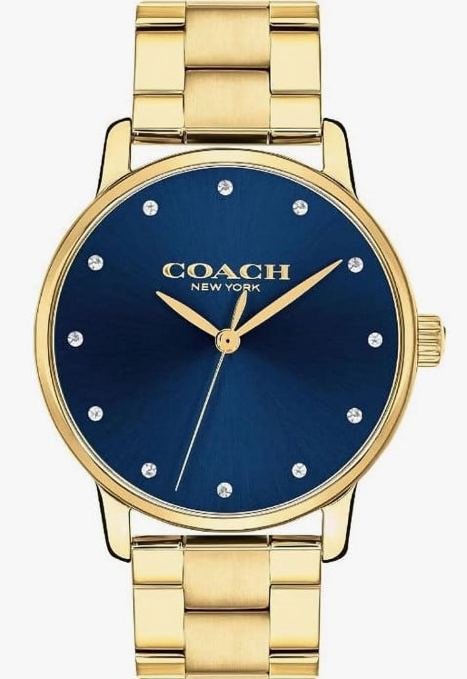 Coach 14503970 Grand Blue Dial Gold Tone Stainless Steel Women's Watch
