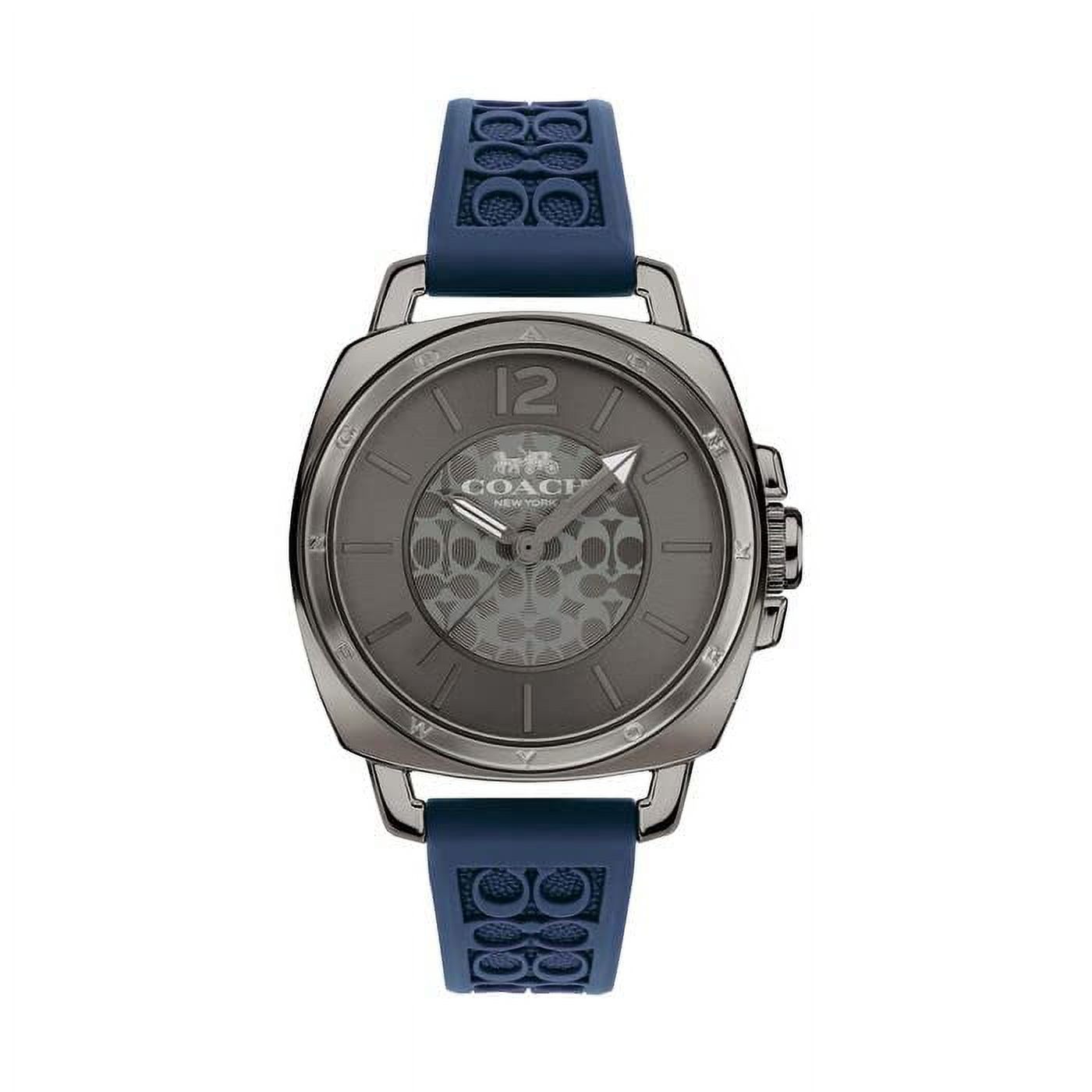 Coach 14503978 Grey Dial Blue Silicone Strap Boyfriend Women