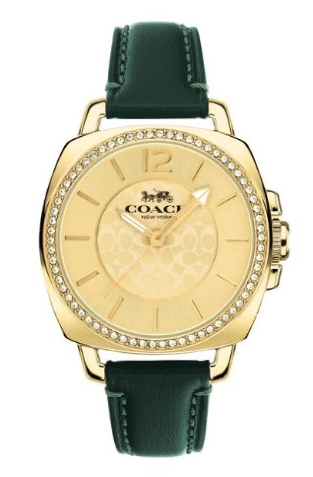 COACH アナログ時計 ゴールド/グリーン Coach-14503982-Boyfriend-Gold-