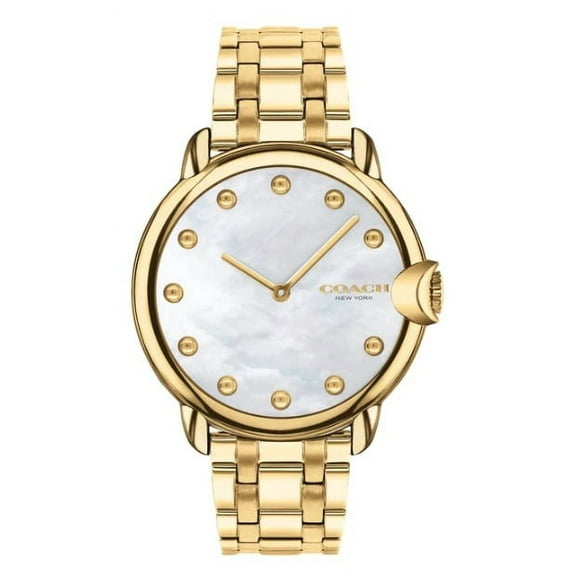 Coach 14503987 Arden Mother of Pearl Dial Gold Tone Stainless Steel Women's Watch