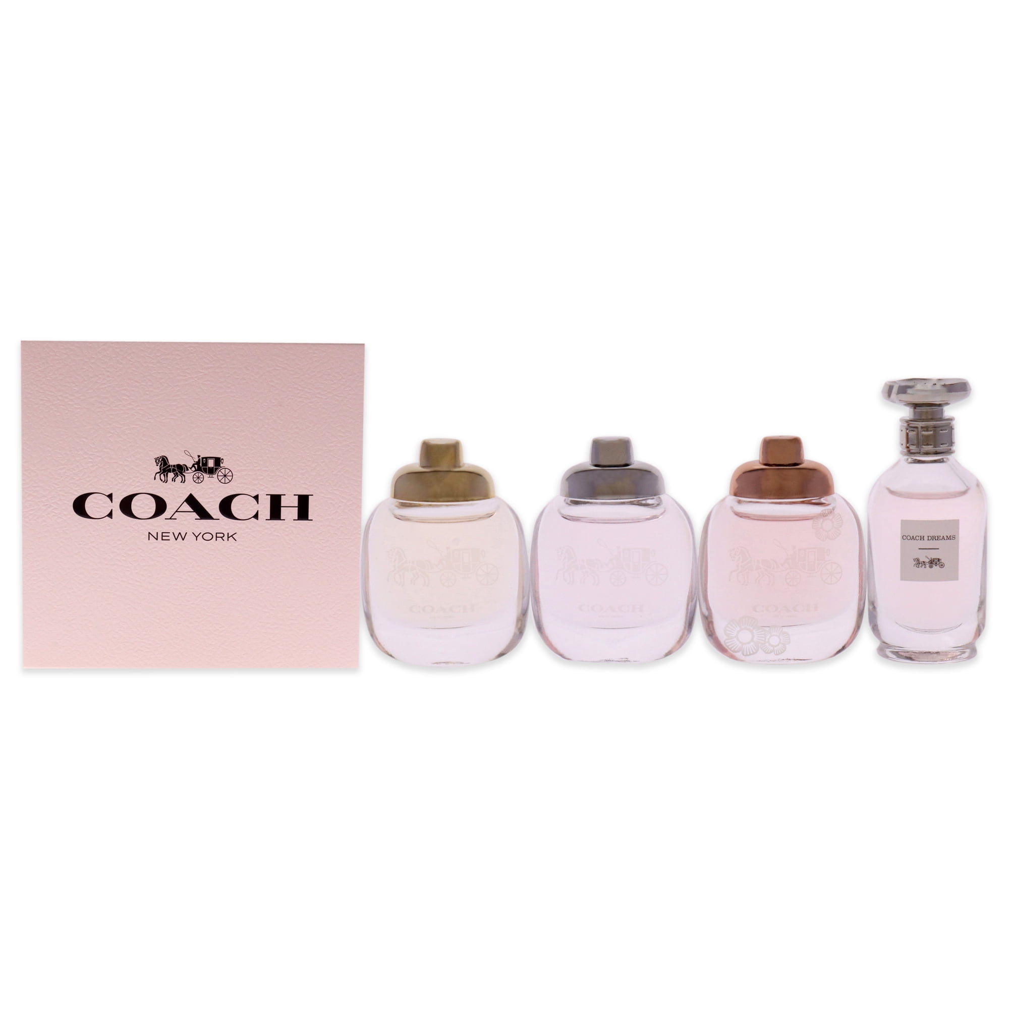 Coach Variety 4 PC Gift Set for Women 4 x 0.15 oz (Coach EDP + Coach EDT +  Coach Floral Blush + Coach Floral) 