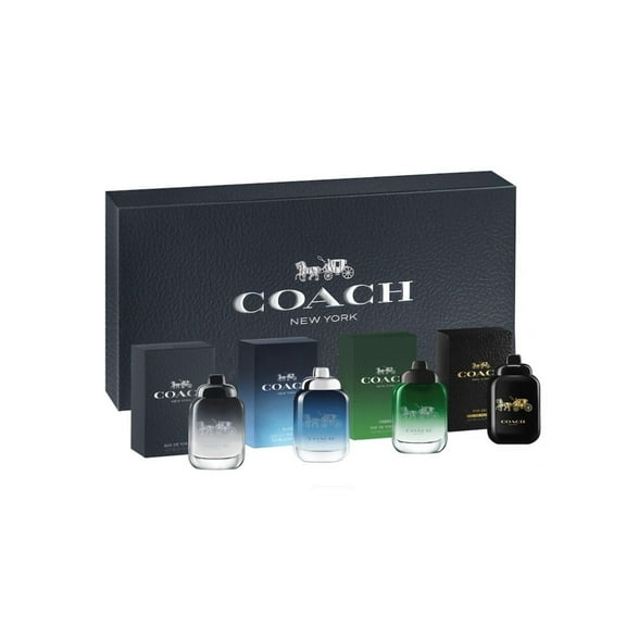Coach 4 piece Miniature Gift Set Man EDT+ Blue EDT+ Green EDT+ Man EDP Set NIB