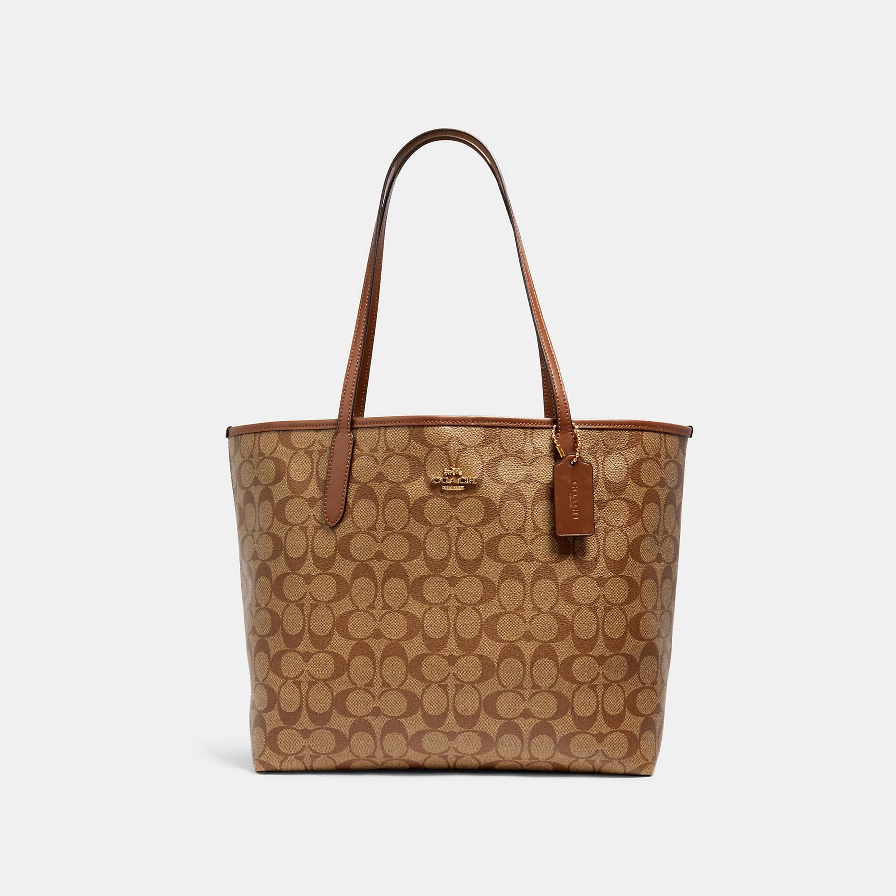 COACH Brown Sling Bag Signature Crossbody Handbag Khaki - Price in India