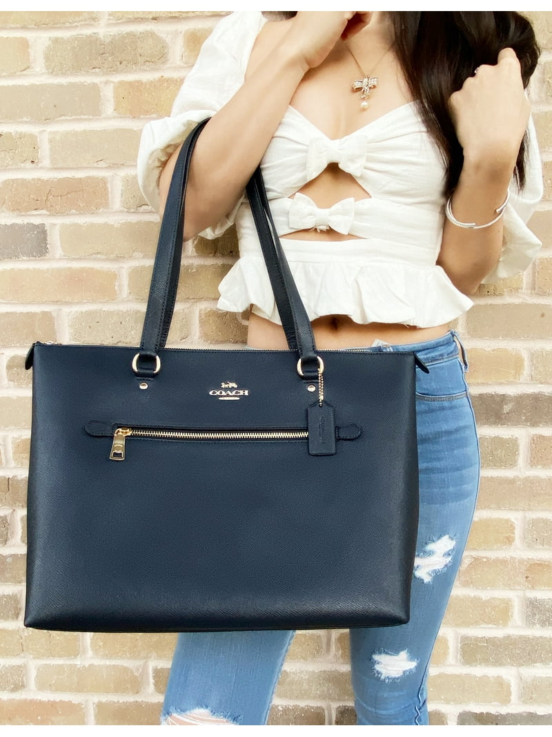 mrm-∞-k COACH 79608 Crossgrain Leather Gallery Tote IM/CHALK New
