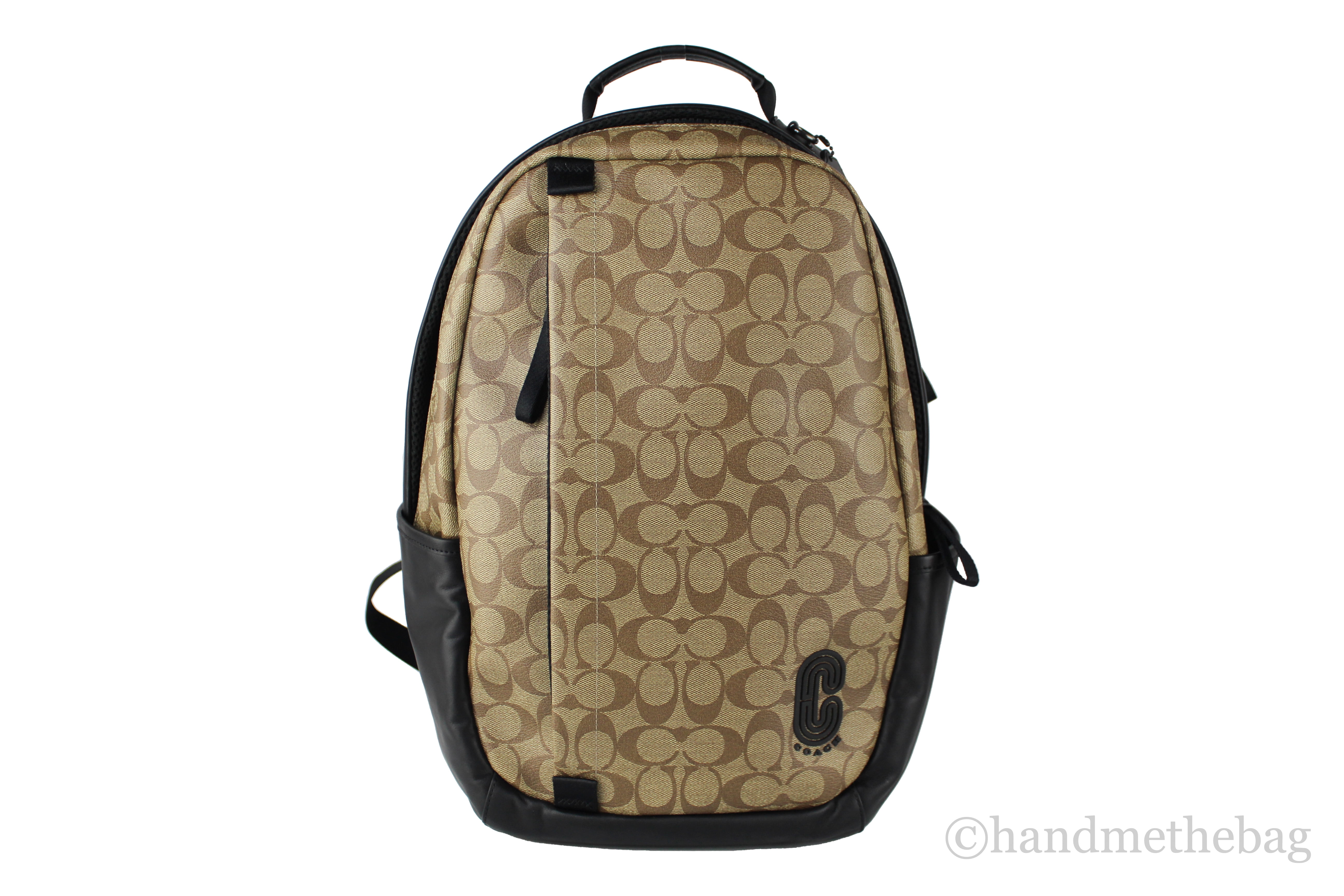 Coach 通勤用鞄 Coach (89922) Edge Pack Tan Signature Coated Canvas Leather Large