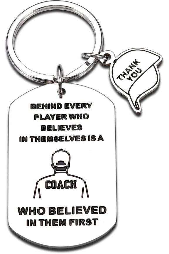 Coach Appreciation Gifts Thank You Keychain Basketball Football Volleyball Coach Gifts Soccer Team Gifts Coach Keychain Cool Softball Baseball Hockey Coach Retirement Birthday Gifts for Men Women