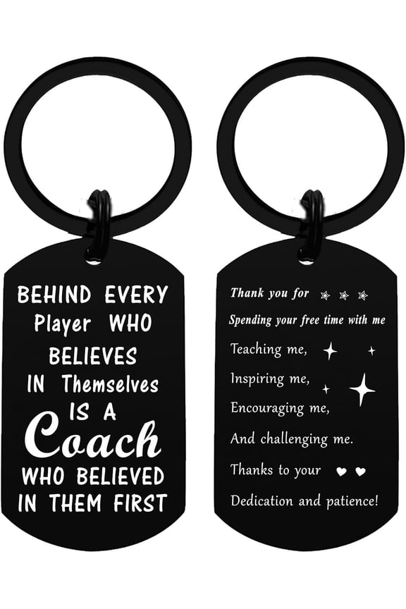 Coach Appreciation Gifts for Men, Thank You Coach Keychain for Baseball Softball Soccer Volleyball Basketball Coaches
