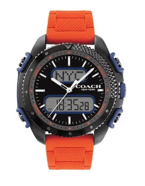 Coach Black Dial Silicone Strap Men's Watch 14602507 Coach Black Dial Silicone Strap Men's Watch 14602507