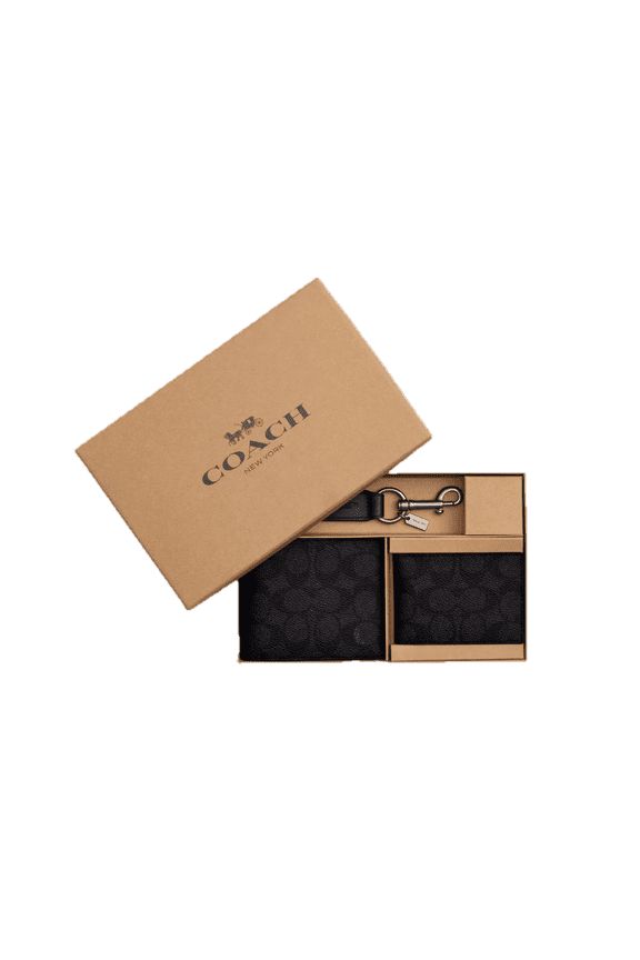 Boxed Wallet 3-IN-1 Gift Set In Signature Canvas