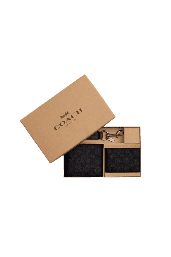 Boxed Wallet 3-IN-1 Gift Set In Signature Canvas