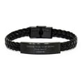 thumbnail image 1 of Coach Braided Leather Bracelet - Thank You for Being the Best Coach - Inspirational Gift for Coaches, Birthday, Christmas, Graduation, 1 of 4